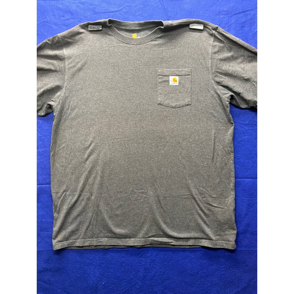 Workwear Mens Carhartt K87 Pocket‎ T-Shirt 2XL Tall Charcoal Grey